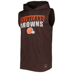 Cleveland Browns MSX by Michael Strahan Relay Sleeveless Pullover Hoodie - Brown - NFL