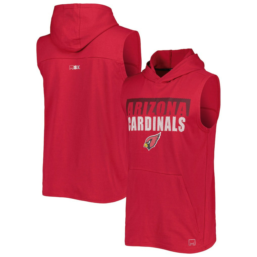 Arizona Cardinals MSX by Michael Strahan Relay Sleeveless Pullover Hoodie - Cardinal - NFL