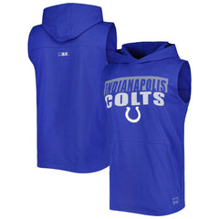 Indianapolis Colts MSX by Michael Strahan Relay Sleeveless Pullover Hoodie - Royal - NFL