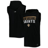 New Orleans Saints MSX by Michael Strahan Relay Sleeveless Pullover Hoodie - Black - NFL
