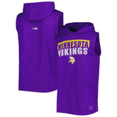 Minnesota Vikings MSX by Michael Strahan Relay Sleeveless Pullover Hoodie - Purple - NFL