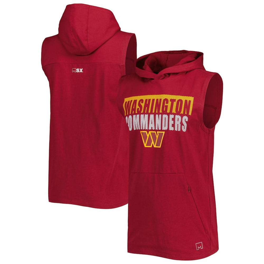Washington Commanders MSX by Michael Strahan Relay Sleeveless Pullover Hoodie - Burgundy - NFL