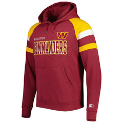 Washington Commanders Starter Draft Fleece Raglan Pullover Hoodie - Burgundy - NFL