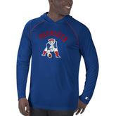 New England Patriots Starter Vintage Logo Raglan Hoodie T-Shirt - Navy - NFL