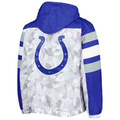 Indianapolis Colts Starter Thursday Night Gridiron Raglan Half-Zip Hooded Jacket - White/Royal - NFL