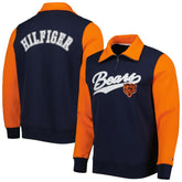 Chicago Bears Tommy Hilfiger Aiden Quarter-Zip Sweatshirt - Navy/Orange - NFL