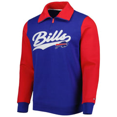 Buffalo Bills Tommy Hilfiger Aiden Quarter-Zip Sweatshirt - Royal/Red - NFL