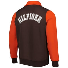 Cleveland Browns Tommy Hilfiger Aiden Quarter-Zip Sweatshirt - Brown/Orange - NFL