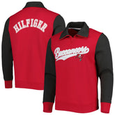 Tampa Bay Buccaneers Tommy Hilfiger Aiden Quarter-Zip Sweatshirt - Red/Pewter - NFL