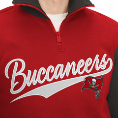Tampa Bay Buccaneers Tommy Hilfiger Aiden Quarter-Zip Sweatshirt - Red/Pewter - NFL