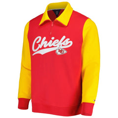 Kansas City Chiefs Tommy Hilfiger Aiden Quarter-Zip Sweatshirt - Red/Gold - NFL