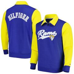 Los Angeles Rams Tommy Hilfiger Aiden Quarter-Zip Sweatshirt - Royal/Gold - NFL
