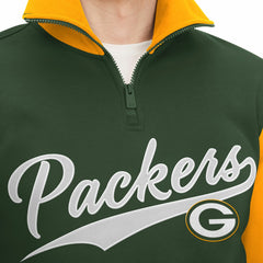 Green Bay Packers Tommy Hilfiger Aiden Quarter-Zip Sweatshirt - Green/Gold - NFL