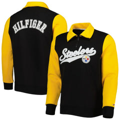 Pittsburgh Steelers Tommy Hilfiger Aiden Quarter-Zip Sweatshirt - Black/Gold - NFL