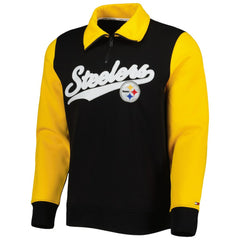 Pittsburgh Steelers Tommy Hilfiger Aiden Quarter-Zip Sweatshirt - Black/Gold - NFL