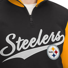 Pittsburgh Steelers Tommy Hilfiger Aiden Quarter-Zip Sweatshirt - Black/Gold - NFL