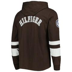 Cleveland Browns Tommy Hilfiger Alex Long Sleeve Hoodie T-Shirt - Brown/White - NFL