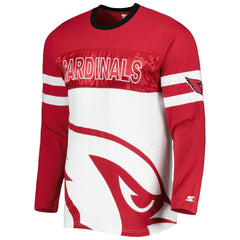 Arizona Cardinals Starter Halftime Long Sleeve T-Shirt - Cardinal/White - NFL