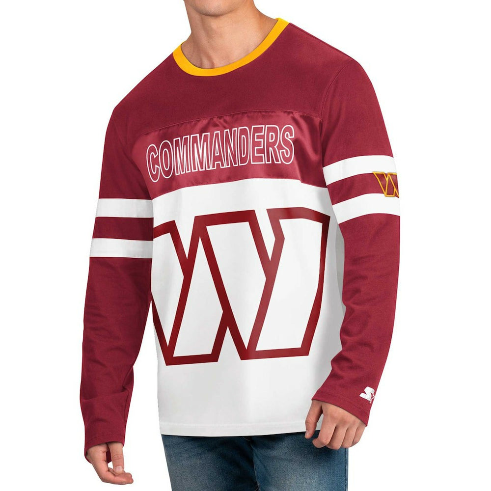 Washington Commanders Starter Halftime Long Sleeve T-Shirt - Burgundy/White - NFL