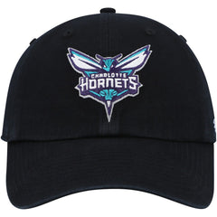 47 brand Charlotte Hornets '47 Core Logo Clean Up Adjustable Hat Black