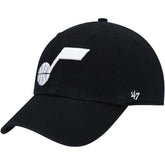 47 brand Utah Jazz '47 Core Logo Clean Up Adjustable Hat Black