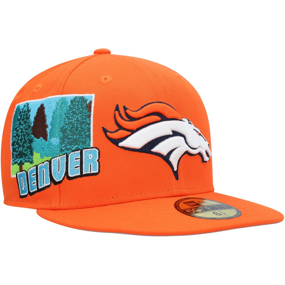 Denver Broncos New Era Stateview 59FIFTY Fitted Hat - Orange - NFL