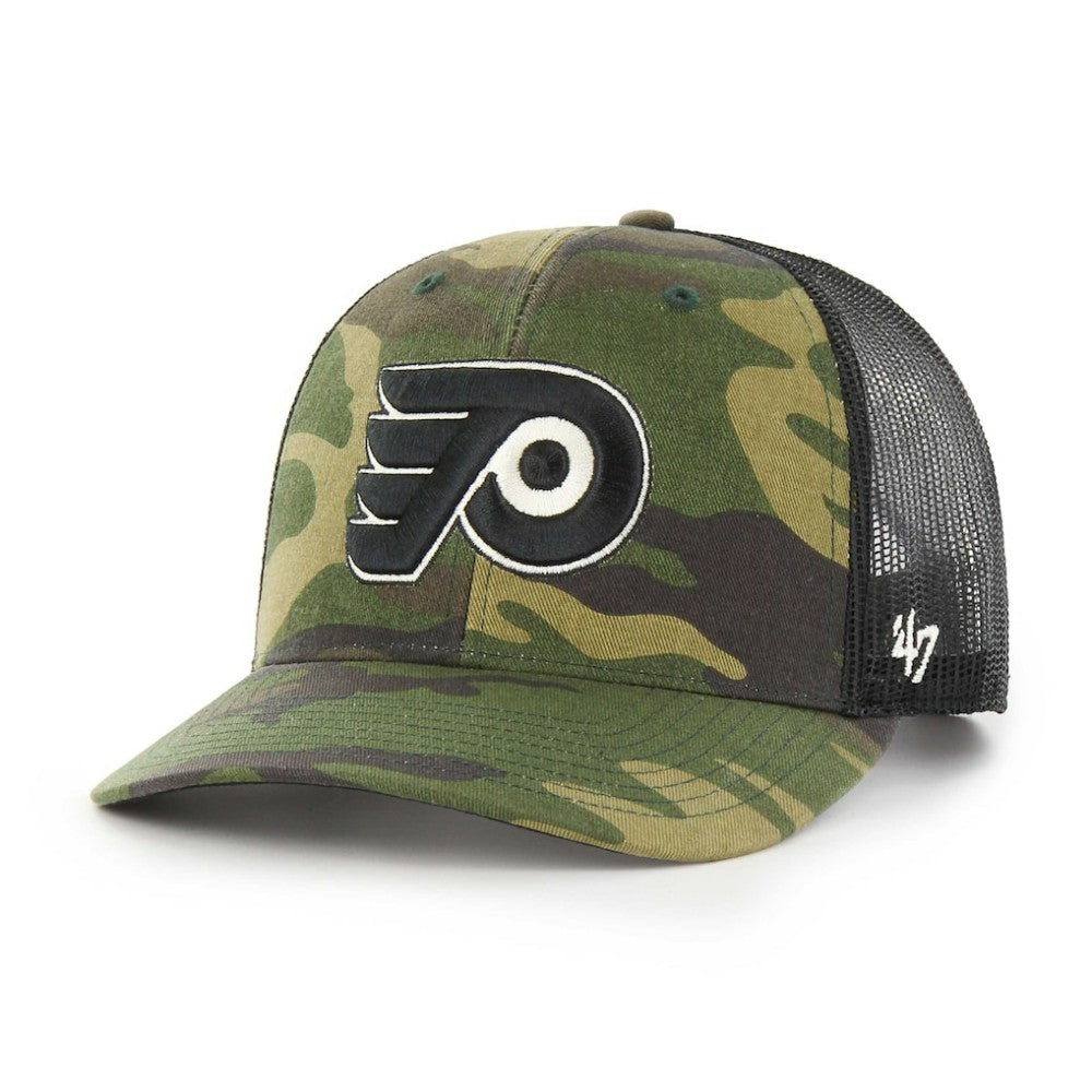 Philadelphia Flyers '47 Trucker Snapback Hat - Camo/Black | 47 brand on sale