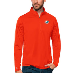 Miami Dolphins Antigua Tribute Quarter-Zip Lightweight Pullover Top - Orange - NFL