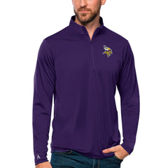 Minnesota Vikings Antigua Tribute Quarter-Zip Lightweight Pullover Top - Purple - NFL