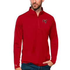 Tampa Bay Buccaneers Antigua Tribute Quarter-Zip Lightweight Pullover Top - Red - NFL