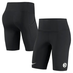 Pittsburgh Steelers Women's Biker Shorts - Black - Nike