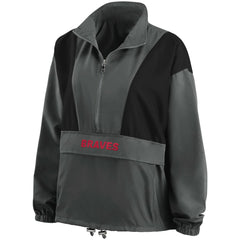Atlanta Braves WEAR by Erin Andrews Women's Packable Half-Zip Jacket Sale