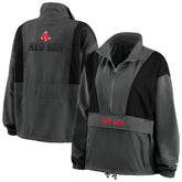 Boston Red Sox WEAR by Erin Andrews Women's Packable Half-Zip Jacket Discount