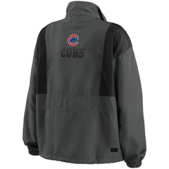 Chicago Cubs WEAR by Erin Andrews Women's Packable Half-Zip Jacket Discount