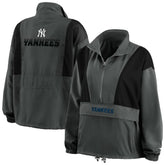 New York Yankees WEAR by Erin Andrews Women's Packable Half-Zip Jacket Sale