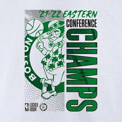 Fanatics Boston Celtics Women's 2022 Eastern Conference Champions Locker Room V-Neck T-Shirt White