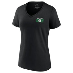 Fanatics Boston Celtics Women's 2022 Eastern Conference Champions Balanced Attack Roster V-Neck T-Shirt Black