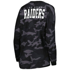 Las Vegas Raiders New Era Women's Camo Long Sleeve T-Shirt - Black - NFL