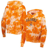 Cleveland Browns New Era Women's Cloud Dye Fleece Pullover Hoodie - Orange - NFL