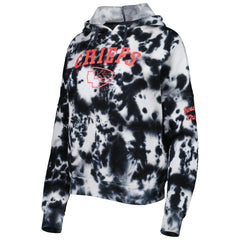 Kansas City Chiefs New Era Women's Cloud Dye Fleece Pullover Hoodie - Black - NFL