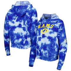 Los Angeles Rams New Era Women's Cloud Dye Fleece Pullover Hoodie - Royal - NFL