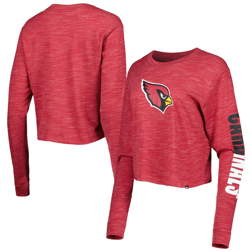 Arizona Cardinals New Era Women's Crop Long Sleeve T-Shirt - Cardinal - NFL