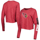 Arizona Cardinals New Era Women's Crop Long Sleeve T-Shirt - Cardinal - NFL