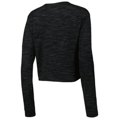 New Orleans Saints New Era Women's Crop Long Sleeve T-Shirt - Black - NFL