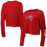 Tampa Bay Buccaneers New Era Women's Crop Long Sleeve T-Shirt - Red - NFL