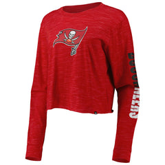 Tampa Bay Buccaneers New Era Women's Crop Long Sleeve T-Shirt - Red - NFL