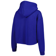 Los Angeles Rams Cuce Women's Crystal Logo Cropped Pullover Hoodie - Royal - NFL