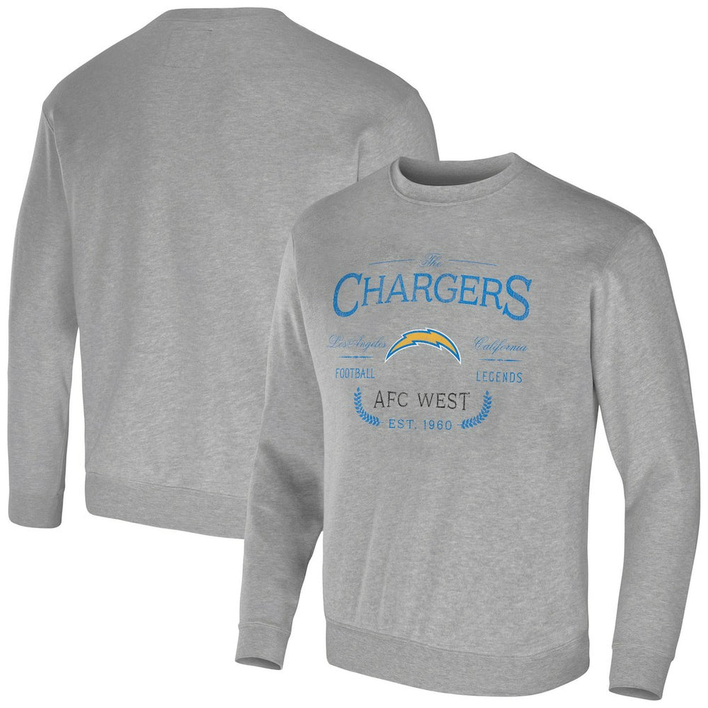 Los Angeles Chargers NFL x Darius Rucker Collection Pullover Sweatshirt - Heather Gray - Fanatics