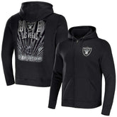 Las Vegas Raiders NFL x Darius Rucker Collection Rocker Full-Zip Hoodie - Black - Fanatics