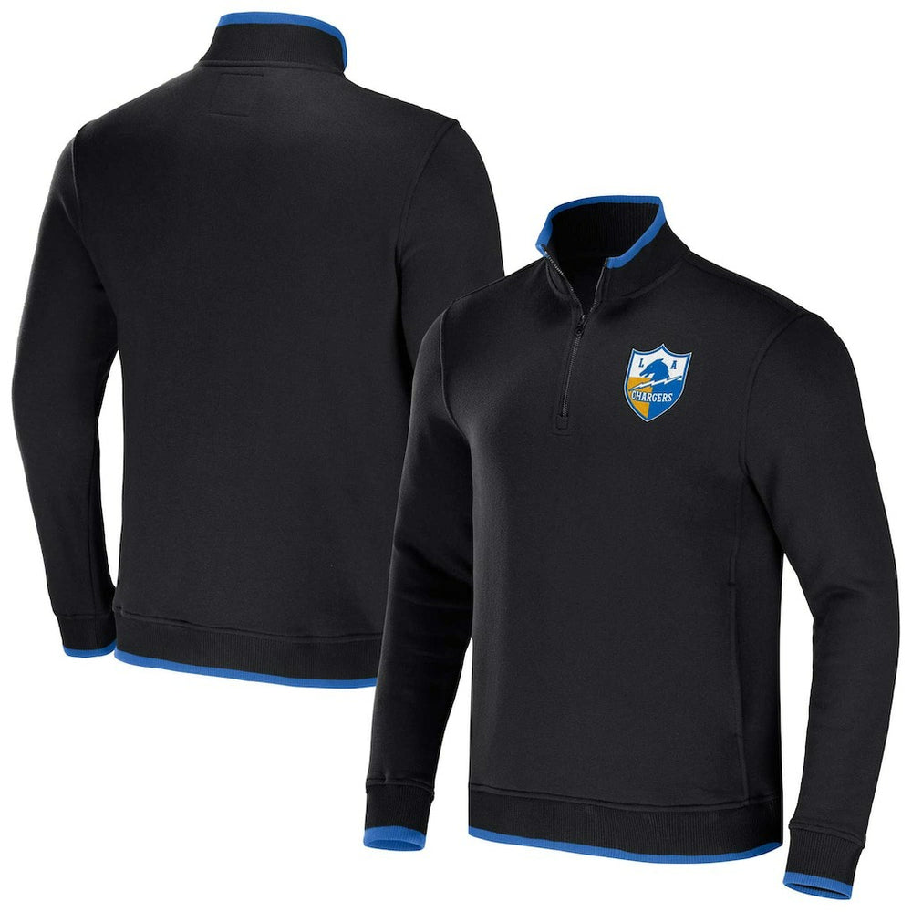 Los Angeles Chargers NFL x Darius Rucker Collection Logo Quarter-Zip Top - Black - Fanatics